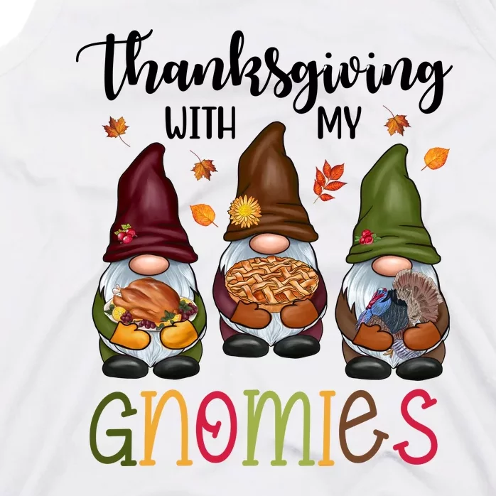 Thanksgiving With My Gnomies Holiday Festive Tank Top