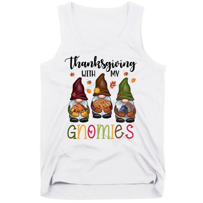 Thanksgiving With My Gnomies Holiday Festive Tank Top