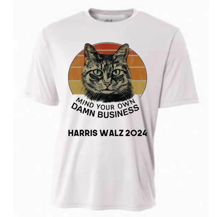 Tim Walz Mind Your Own Damn Business Cats For Kamala Cooling Performance Crew T-Shirt