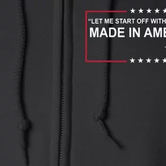 Two Words Made In America Anti Joe Biden Full Zip Hoodie