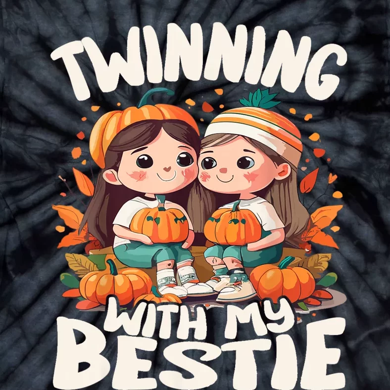 Twinning With My Bestie Spirit Week Twin Day Best Friend 70s Tie-Dye T-Shirt