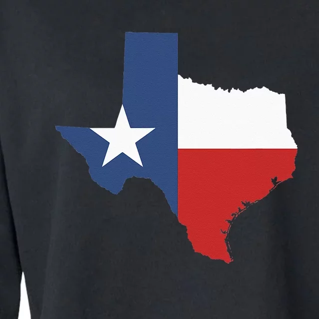 Texas Women Men Texas State Lone Star Flag Map Cropped Pullover Crew