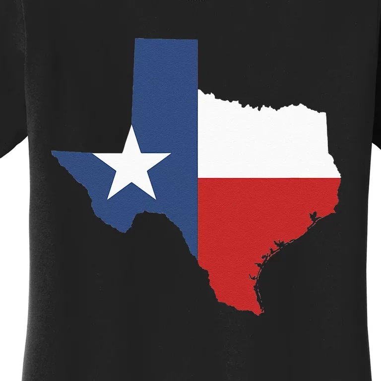 Texas Women Men Texas State Lone Star Flag Map Women's T-Shirt