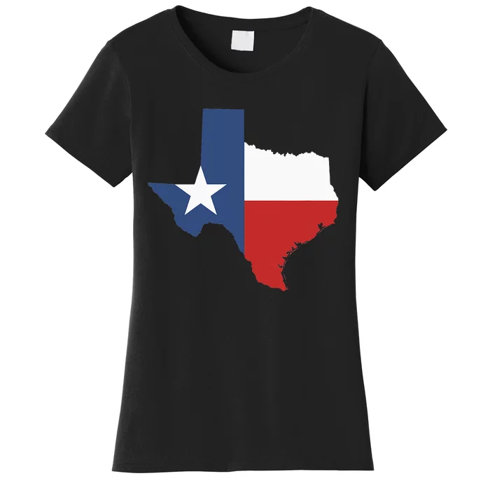 Texas Women Men Texas State Lone Star Flag Map Women's T-Shirt