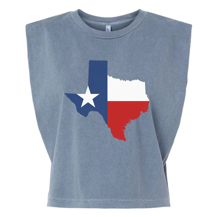 Texas Women Men Texas State Lone Star Flag Map Garment-Dyed Women's Muscle Tee