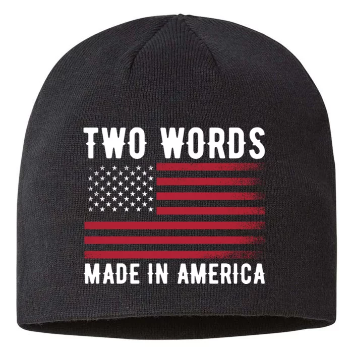 Two Words Made In America Usa Flag Vintage 8 1/2in Sustainable Knit Beanie