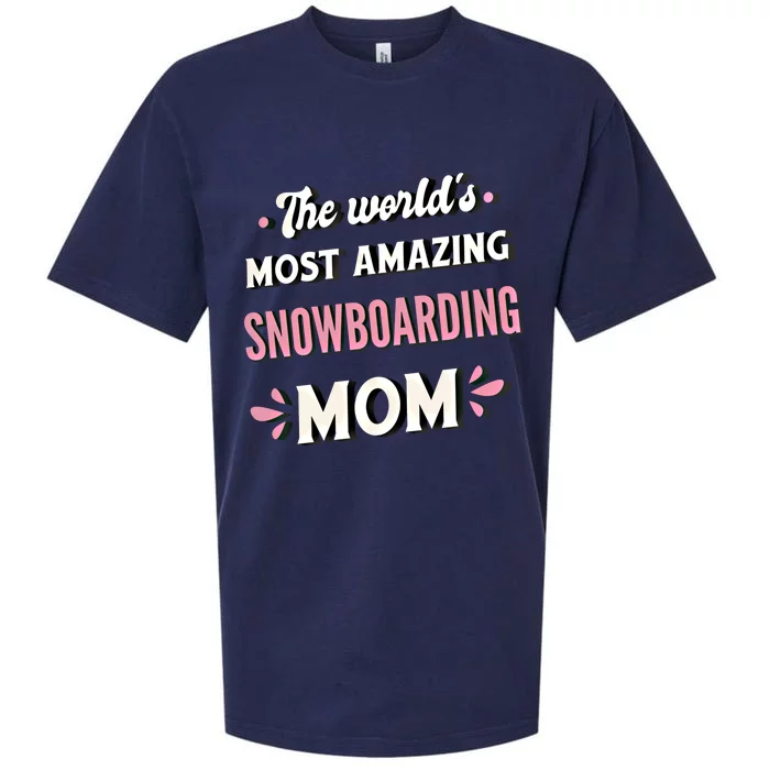 The World's Most Amazing Snowboarding Mom Gift Sueded Cloud Jersey T-Shirt