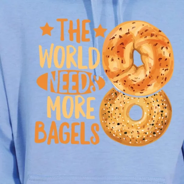 The World Needs More Bagels Design Bagel Lover Cool Gift Unisex Surf Hoodie