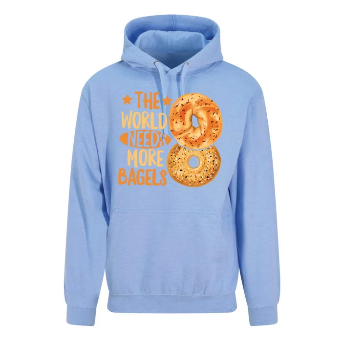 The World Needs More Bagels Design Bagel Lover Cool Gift Unisex Surf Hoodie