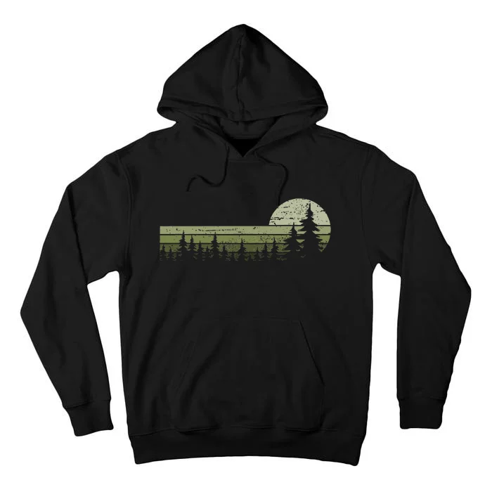 Trees Wildlife Nature Vintage Forest Tall Hoodie