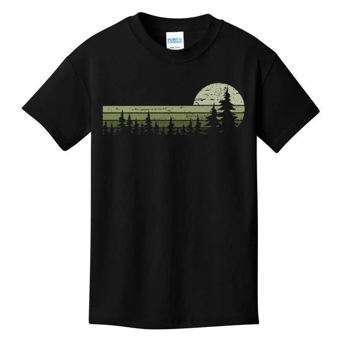 Trees Wildlife Nature Vintage Forest Kids T-Shirt