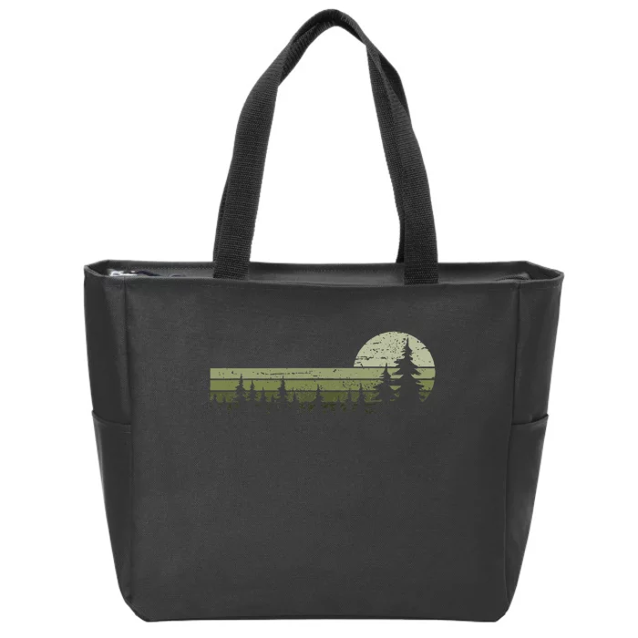 Trees Wildlife Nature Vintage Forest Zip Tote Bag