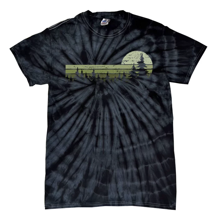 Trees Wildlife Nature Vintage Forest Tie-Dye T-Shirt