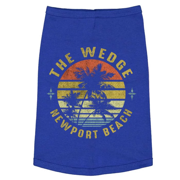 The Wedge Newport Beach Retro Palm Sunset Meaningful Giftbeach Design Gift Doggie Tank