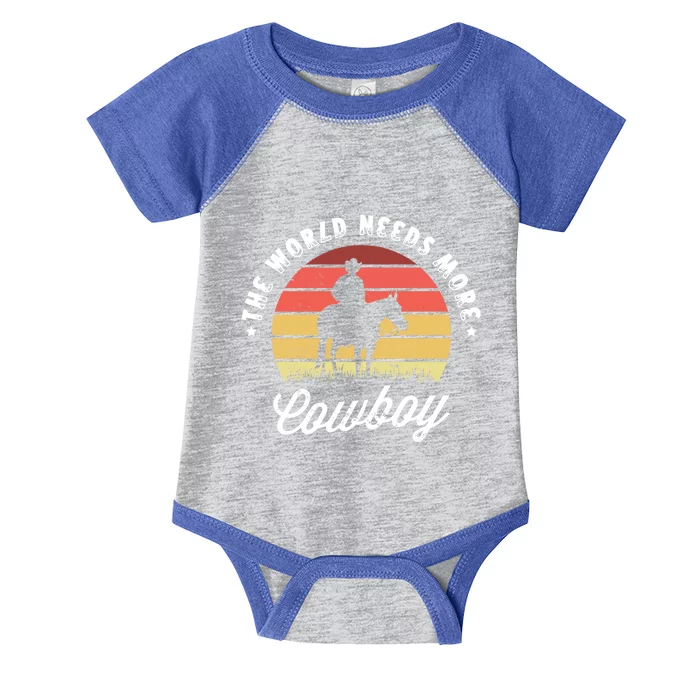 The World Needs More Cow Design For A Cow Western Cute Gift Infant Baby Jersey Bodysuit