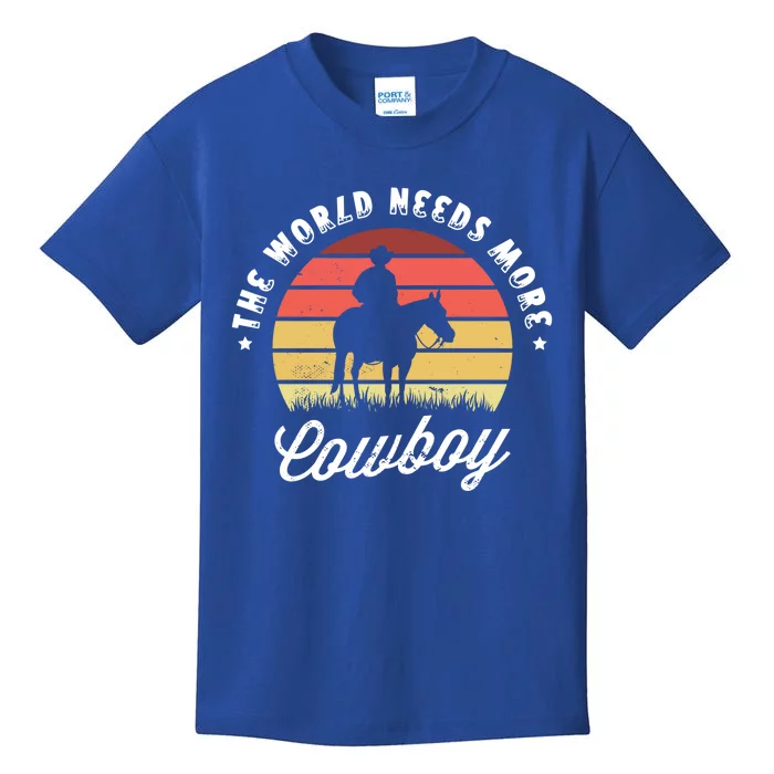 The World Needs More Cow Design For A Cow Western Cute Gift Kids T-Shirt