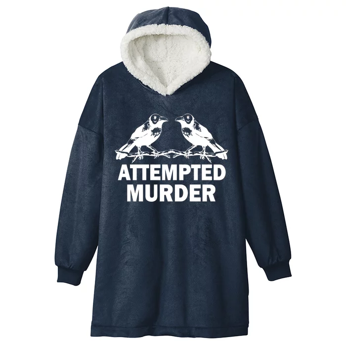 Two Crows Attempted Murder Hooded Wearable Blanket