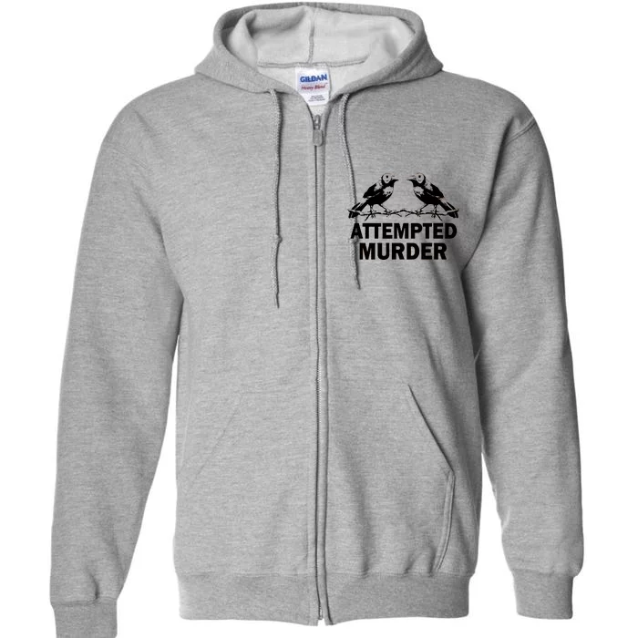 Two Crows Attempted Murder Full Zip Hoodie