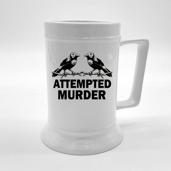 Two Crows Attempted Murder Front & Back Beer Stein