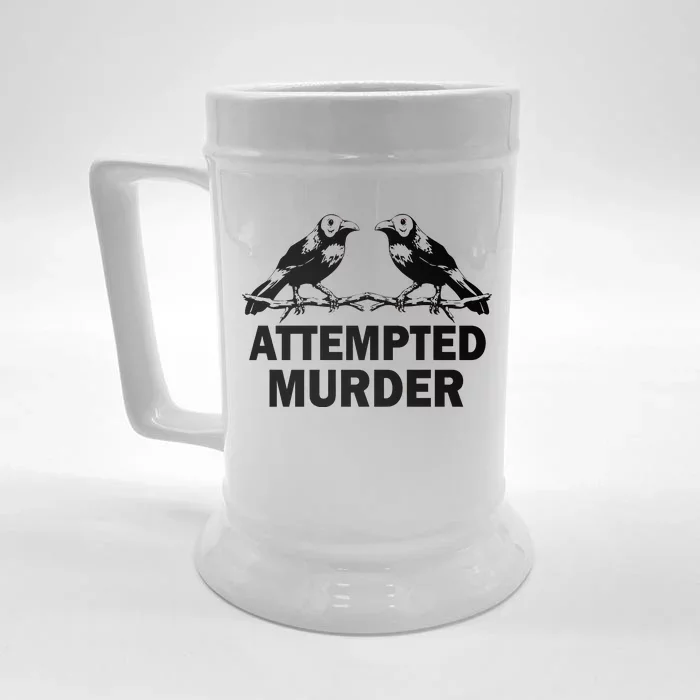 Two Crows Attempted Murder Front & Back Beer Stein