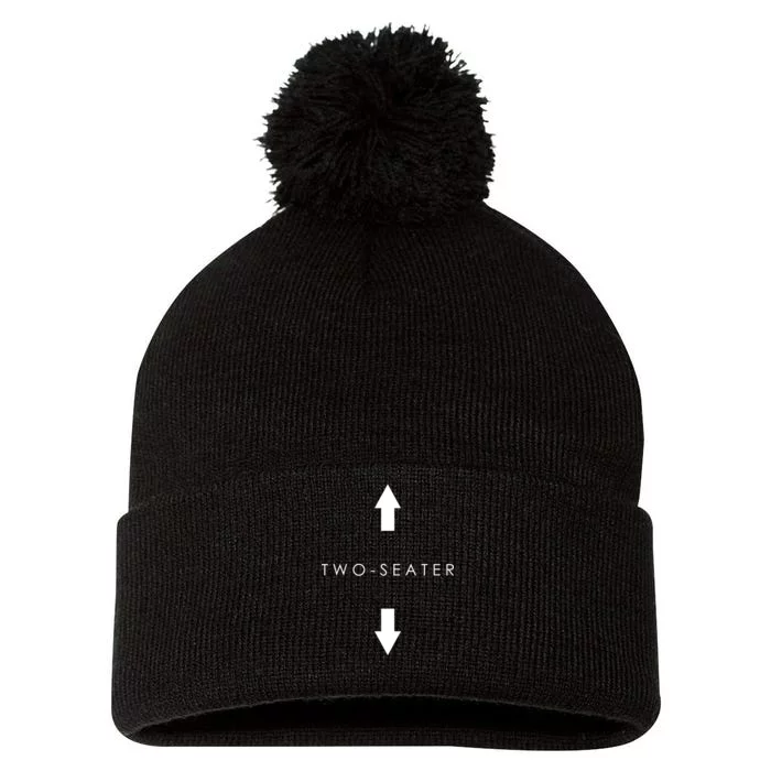 Two-Seater Arrow Classic Logo Pom Pom 12in Knit Beanie