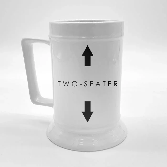 Two-Seater Arrow Classic Logo Front & Back Beer Stein