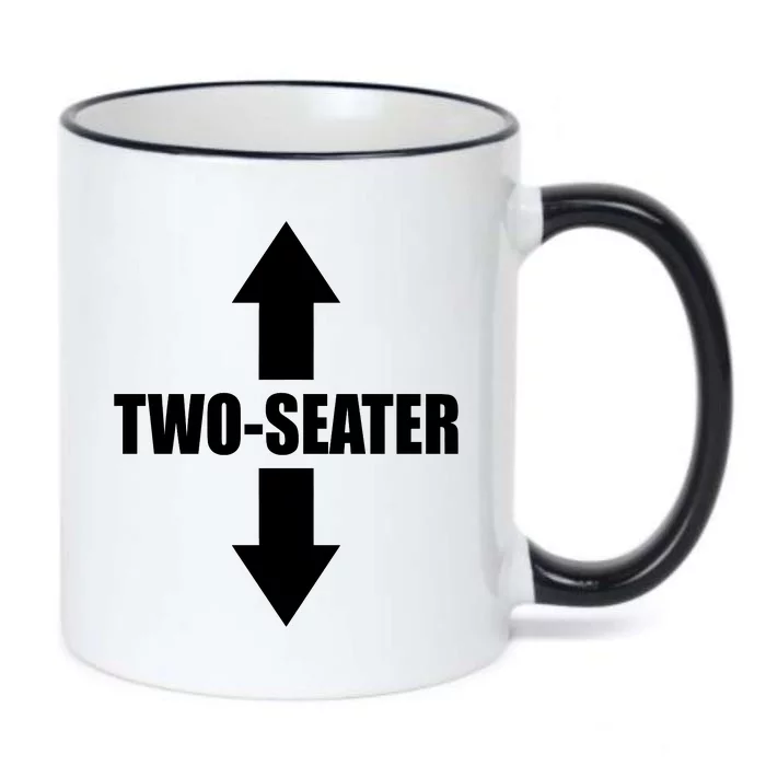 Two Seater Arrow Funny Black Color Changing Mug