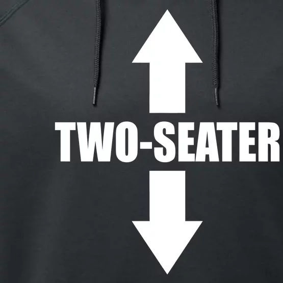 Two Seater Arrow Funny Performance Fleece Hoodie