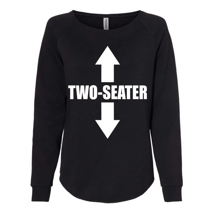 Two Seater Arrow Funny Womens California Wash Sweatshirt