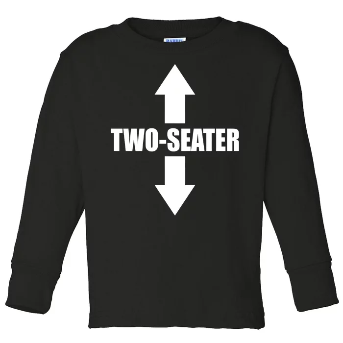 Two Seater Arrow Funny Toddler Long Sleeve Shirt