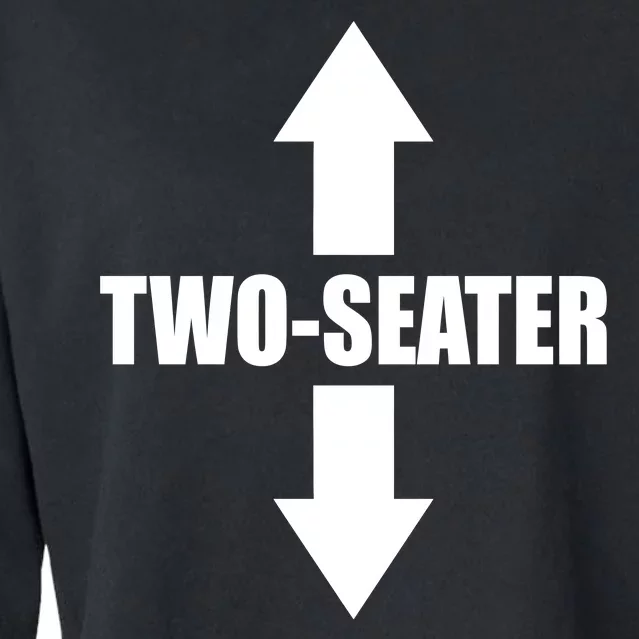 Two Seater Arrow Funny Cropped Pullover Crew