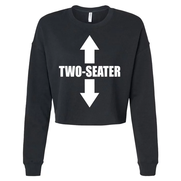 Two Seater Arrow Funny Cropped Pullover Crew