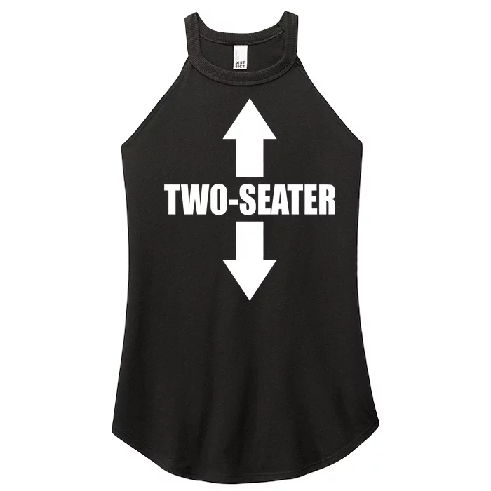 Two Seater Arrow Funny Women’s Perfect Tri Rocker Tank