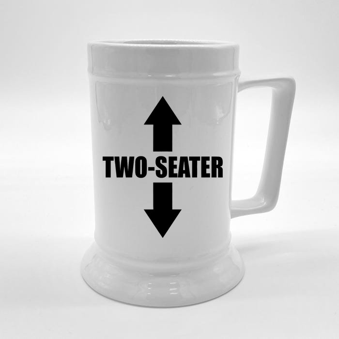 Two Seater Arrow Funny Front & Back Beer Stein