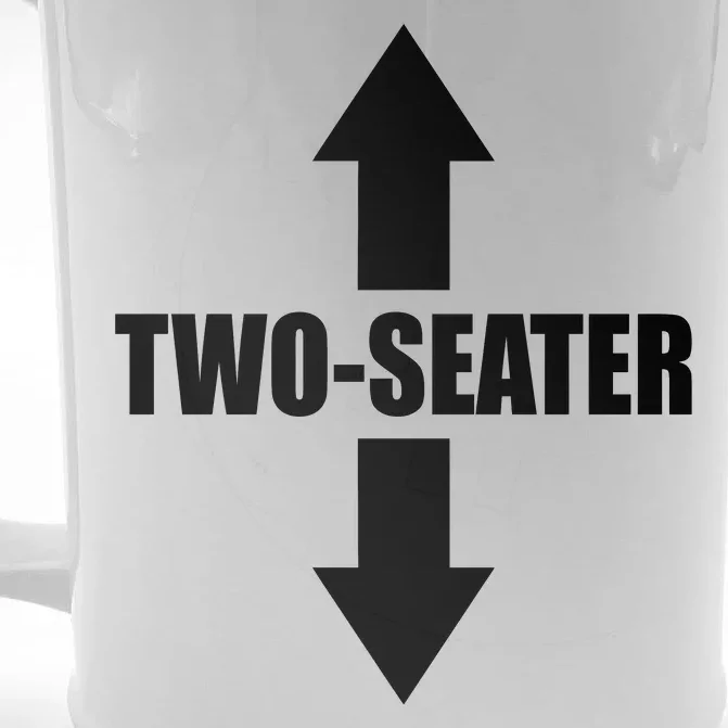 Two Seater Arrow Funny Front & Back Beer Stein