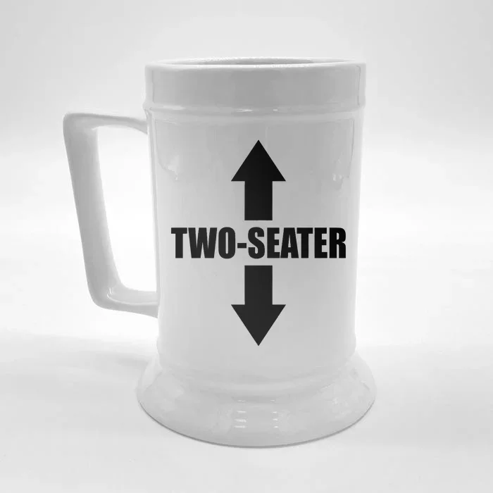 Two Seater Arrow Funny Front & Back Beer Stein