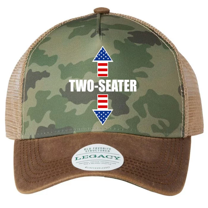Two-Seater USA Flag Arrows Funny Legacy Tie Dye Trucker Hat