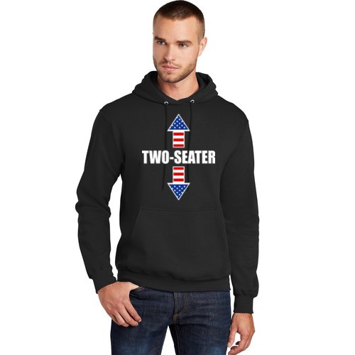 Two-Seater USA Flag Arrows Funny Hoodie