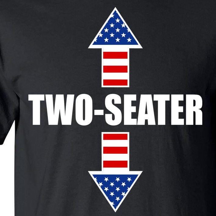 Two-Seater USA Flag Arrows Funny Tall T-Shirt