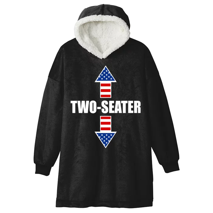 Two-Seater USA Flag Arrows Funny Hooded Wearable Blanket