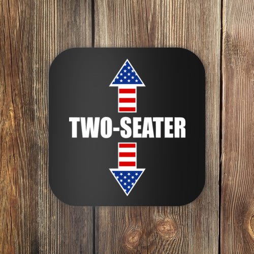 Two-Seater USA Flag Arrows Funny Coaster