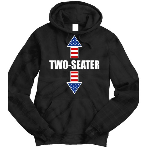Two-Seater USA Flag Arrows Funny Tie Dye Hoodie