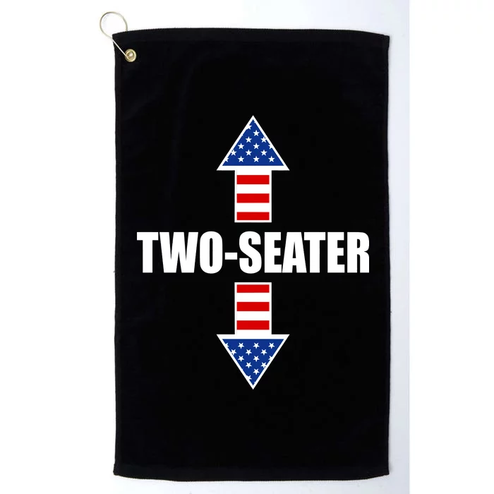 Two-Seater USA Flag Arrows Funny Platinum Collection Golf Towel