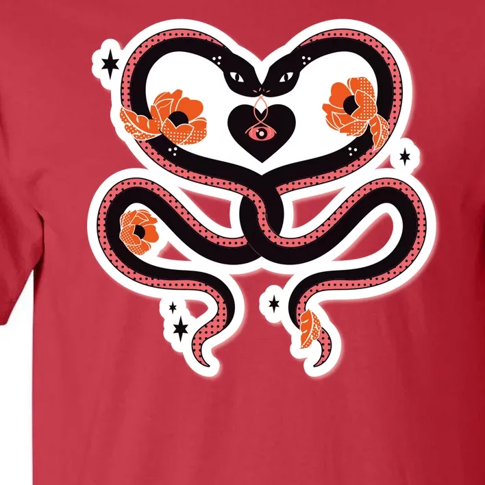 Two Snakes Sad Romance Tall T-Shirt