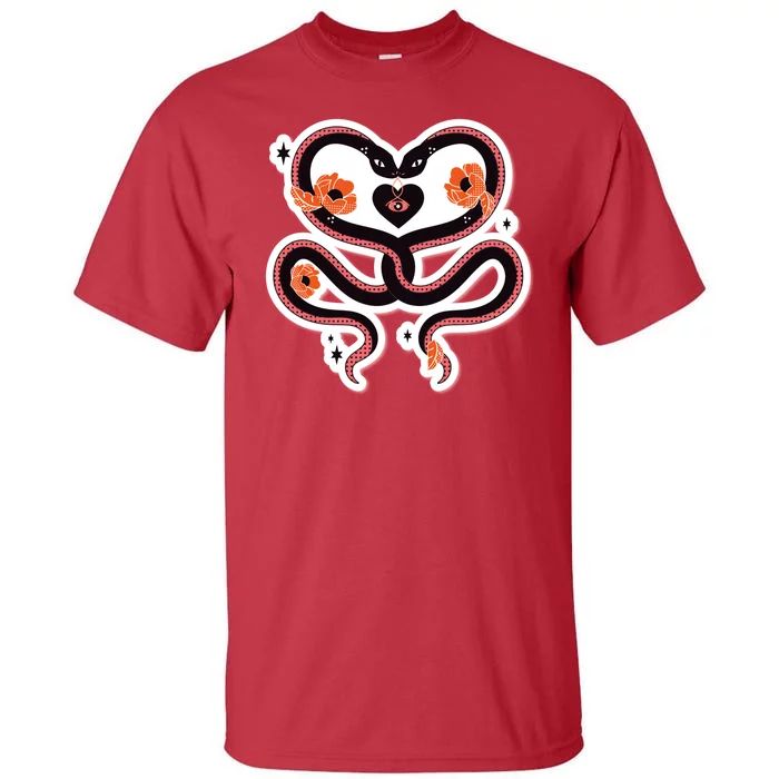 Two Snakes Sad Romance Tall T-Shirt