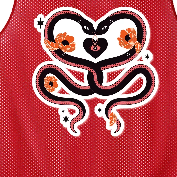 Two Snakes Sad Romance Mesh Reversible Basketball Jersey Tank