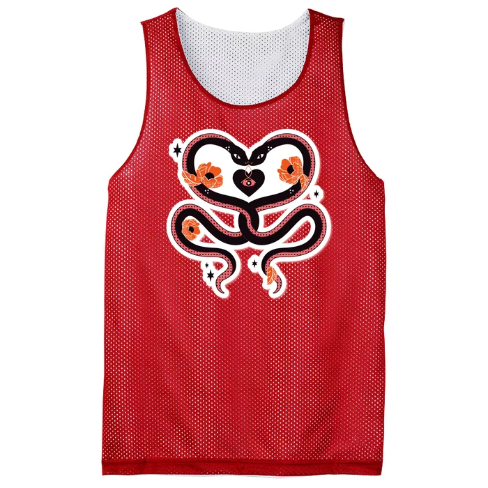 Two Snakes Sad Romance Mesh Reversible Basketball Jersey Tank