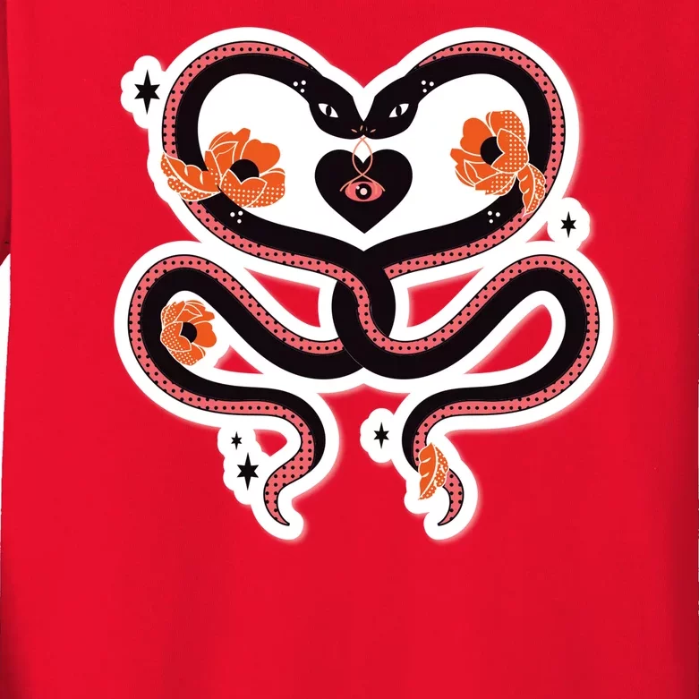 Two Snakes Sad Romance Kids Long Sleeve Shirt