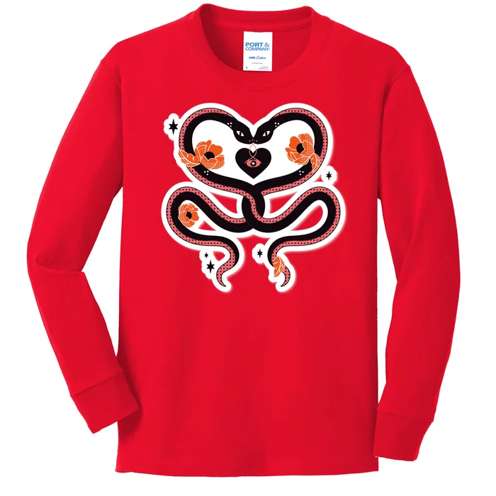 Two Snakes Sad Romance Kids Long Sleeve Shirt