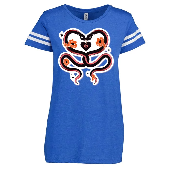 Two Snakes Sad Romance Enza Ladies Jersey Football T-Shirt